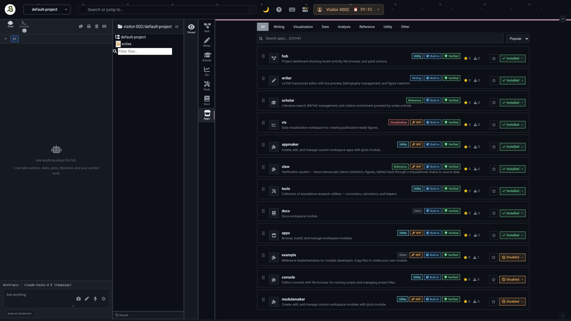 scitex-cloud v0.11.5 demo thumbnail
