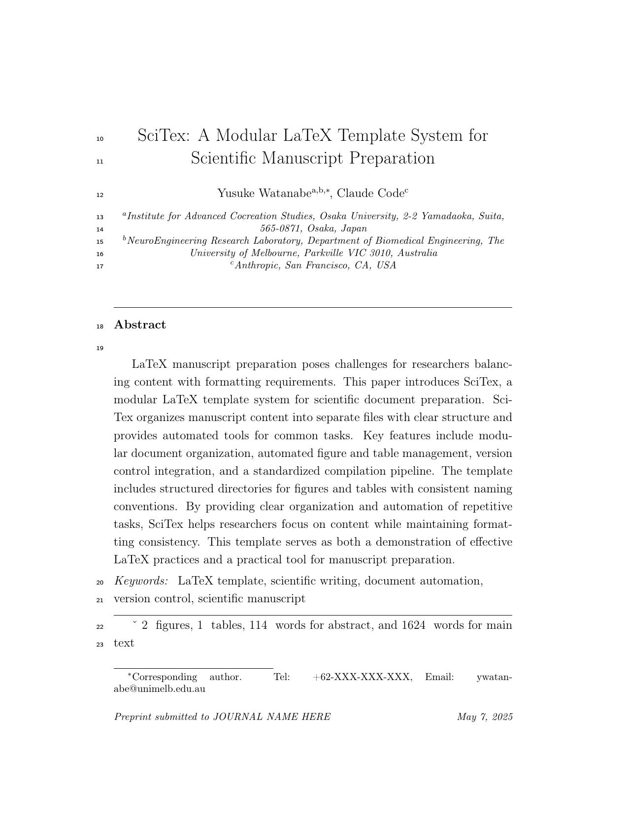 SciTeX Manuscript Preview